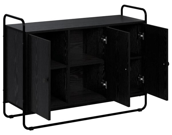 Komoda Crni hrast 102 x 35 x 75 cm Prerađeno drvo - Crni hrast 102 x 35 x 75 cm