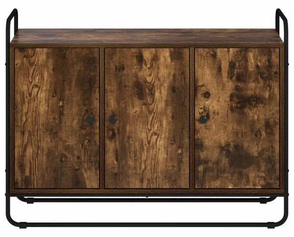 Komoda Dimljeni hrast 102 x 35 x 75 cm Prerađeno drvo - Dimljeni hrast 102 x 35 x 75 cm