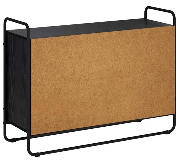 Komoda Crni hrast 102 x 35 x 75 cm Prerađeno drvo - Crni hrast 102 x 35 x 75 cm