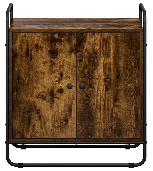 Komoda Dimljeni hrast 68 x 35 x 75 cm Prerađeno drvo - Dimljeni hrast 68 x 35 x 75 cm