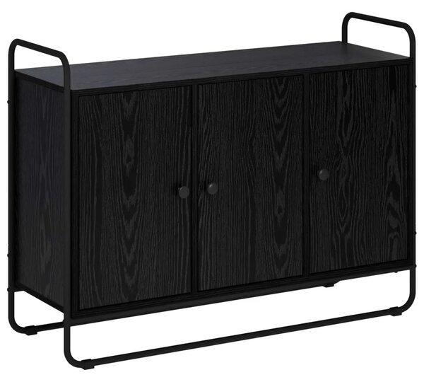 Komoda Crni hrast 102 x 35 x 75 cm Prerađeno drvo - Crni hrast 102 x 35 x 75 cm