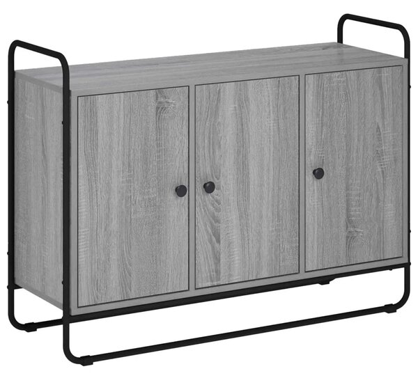 Komoda Siva Sonoma 102 x 35 x 75 cm Prerađeno drvo - Siva Sonoma 102 x 35 x 75 cm