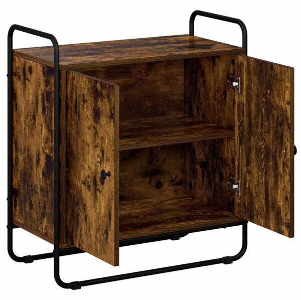 Komoda Dimljeni hrast 68 x 35 x 75 cm Prerađeno drvo - Dimljeni hrast 68 x 35 x 75 cm