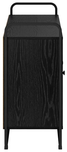 Komoda Crni hrast 102 x 35 x 75 cm Prerađeno drvo - Crni hrast 102 x 35 x 75 cm