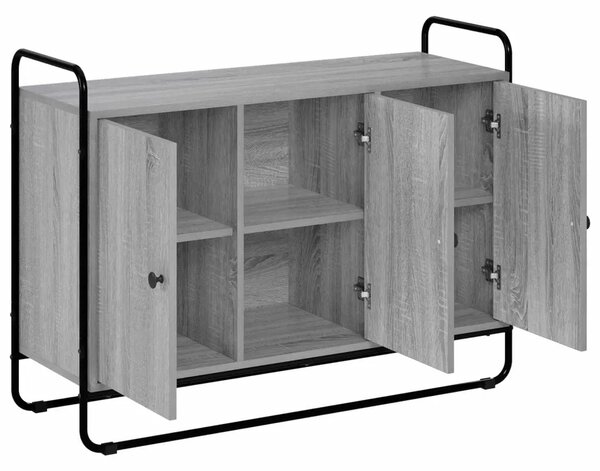 Komoda Siva Sonoma 102 x 35 x 75 cm Prerađeno drvo - Siva Sonoma 102 x 35 x 75 cm