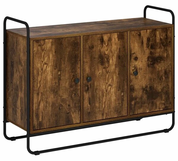 Komoda Dimljeni hrast 102 x 35 x 75 cm Prerađeno drvo - Dimljeni hrast 102 x 35 x 75 cm