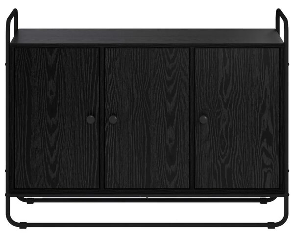 Komoda Crni hrast 102 x 35 x 75 cm Prerađeno drvo - Crni hrast 102 x 35 x 75 cm
