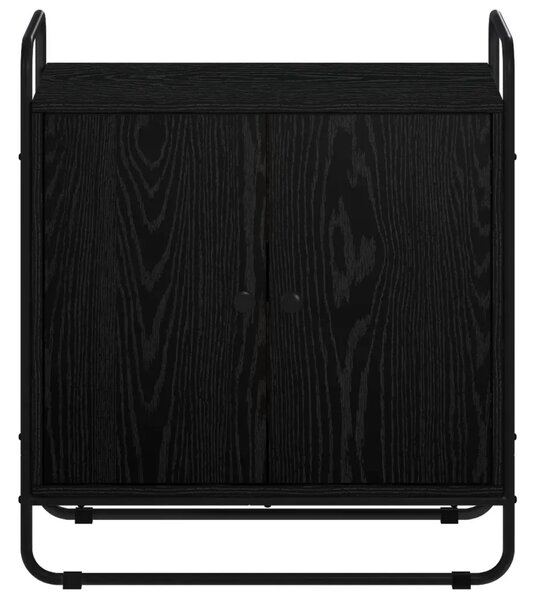 Komoda Crni hrast 68 x 35 x 75 cm Prerađeno drvo - Crni hrast 68 x 35 x 75 cm
