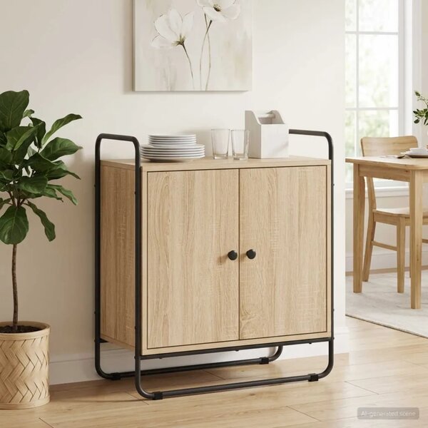 Komoda Hrast sonoma 68 x 35 x 75 cm Prerađeno drvo - Hrast sonoma 68 x 35 x 75 cm