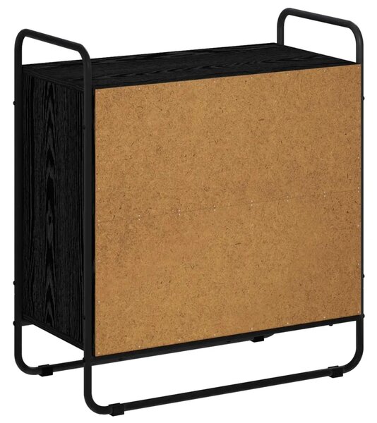 Komoda Crni hrast 68 x 35 x 75 cm Prerađeno drvo - Crni hrast 68 x 35 x 75 cm