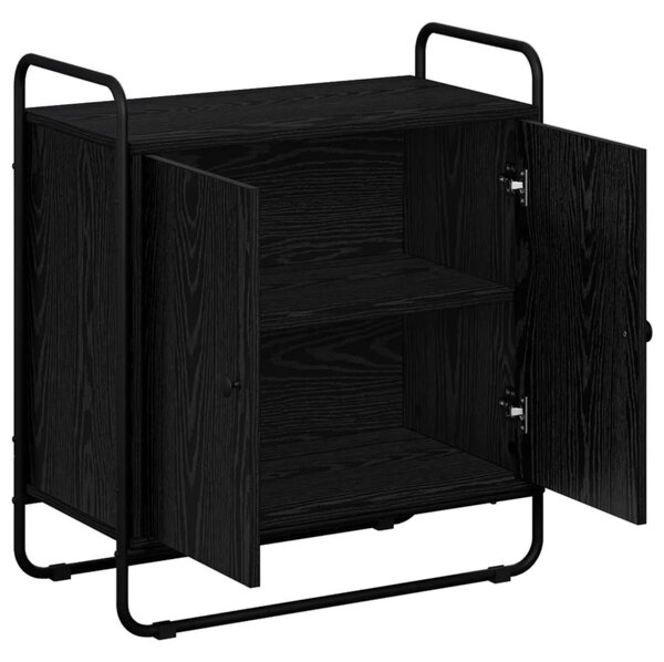 Komoda Crni hrast 68 x 35 x 75 cm Prerađeno drvo - Crni hrast 68 x 35 x 75 cm