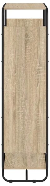 Visoka komoda Hrast sonoma 93 5 x 37 5 x 144 cm Prerađeno drvo - Hrast sonoma 93 5 x 37 5 x 144 cm