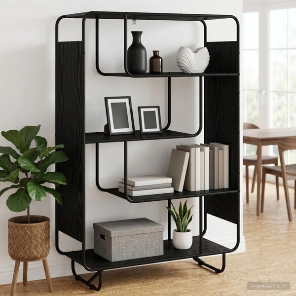 Visoka komoda Crni hrast 93 5 x 37 5 x 144 cm Prerađeno drvo - Crni hrast 93 5 x 37 5 x 144 cm