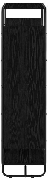 Visoka komoda Crni hrast 93 5 x 37 5 x 144 cm Prerađeno drvo - Crni hrast 93 5 x 37 5 x 144 cm