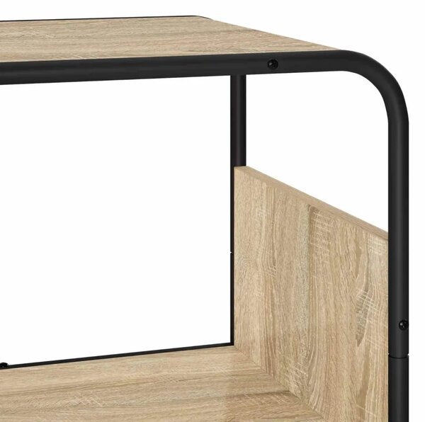 Visoka komoda Hrast sonoma 93 5 x 37 5 x 144 cm Prerađeno drvo - Hrast sonoma 93 5 x 37 5 x 144 cm