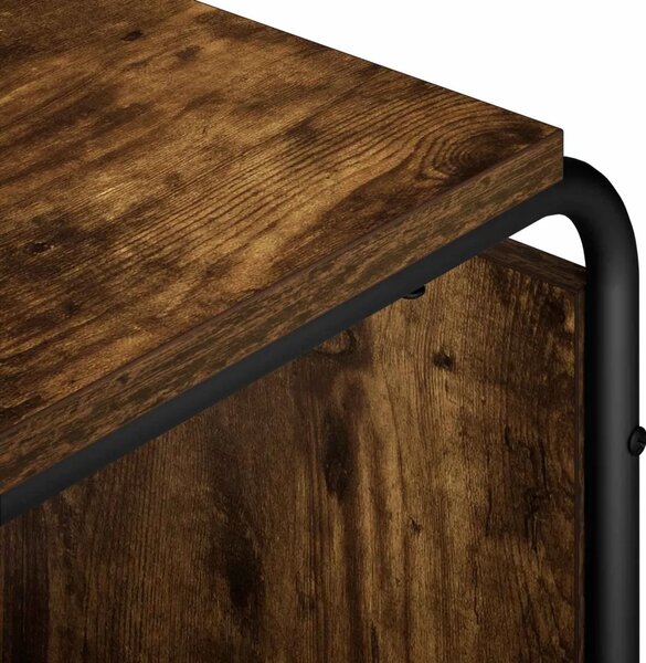 Komoda Dimljeni hrast 93 5 x 37 5 x 64 5 cm Konstruirano drvo - Dimljeni hrast 93 5 x 37 5 x 64 5 cm