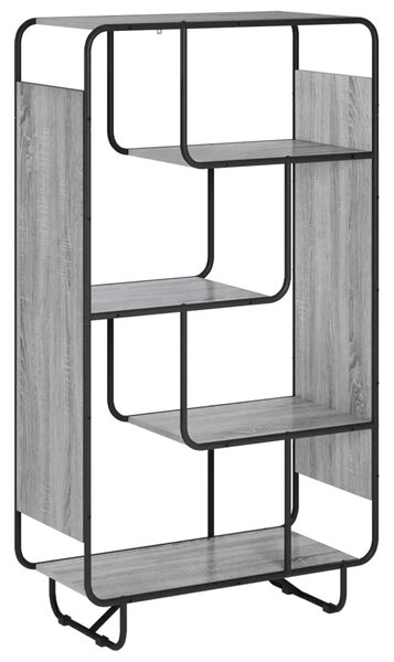 Visoka komoda Siva Sonoma 80 x 37.5 x 144 cm Prerađeno drvo - Siva Sonoma 80 x 37.5 x 144 cm