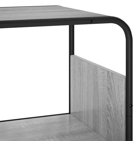 Visoka komoda Siva Sonoma 80 x 37.5 x 144 cm Prerađeno drvo - Siva Sonoma 80 x 37.5 x 144 cm
