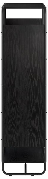Visoka komoda Crni hrast 80 x 37.5 x 144 cm Prerađeno drvo - Crni hrast 80 x 37.5 x 144 cm