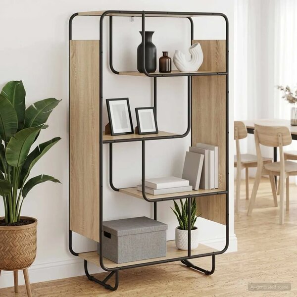 Visoka komoda Hrast sonoma 80 x 37.5 x 144 cm Prerađeno drvo - Hrast sonoma 80 x 37.5 x 144 cm
