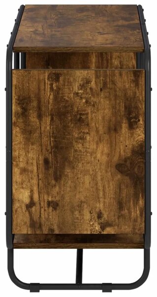 Komoda Dimljeni hrast 93 5 x 37 5 x 64 5 cm Konstruirano drvo - Dimljeni hrast 93 5 x 37 5 x 64 5 cm