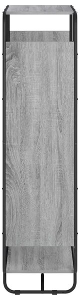 Visoka komoda Siva Sonoma 80 x 37.5 x 144 cm Prerađeno drvo - Siva Sonoma 80 x 37.5 x 144 cm
