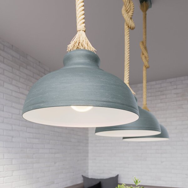 Lindby Chaby viseće svjetlo u izgledu betona, 3 lampe, prigušiva, Sivo, Dnevni boravak/blagovaonica, Metal