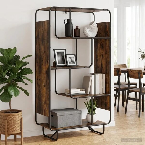Visoka komoda Dimljeni hrast 80 x 37.5 x 144 cm Prerađeno drvo - Dimljeni hrast 80 x 37.5 x 144 cm
