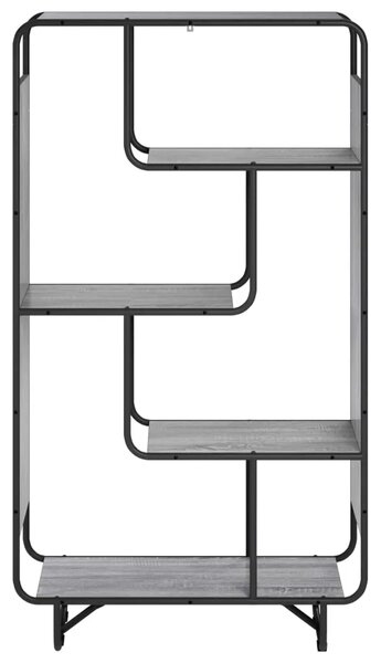 Visoka komoda Siva Sonoma 80 x 37.5 x 144 cm Prerađeno drvo - Siva Sonoma 80 x 37.5 x 144 cm