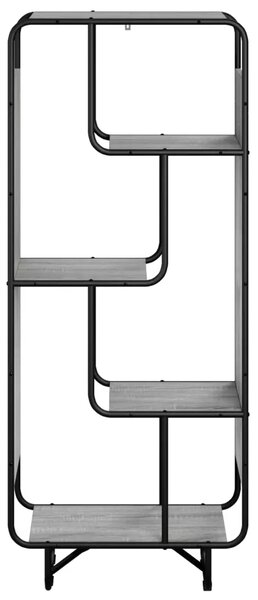 Visoka komoda Siva Sonoma 60 x 37.5 x 144 cm Prerađeno drvo - Siva Sonoma 60 x 37.5 x 144 cm
