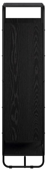 Visoka komoda Crni hrast 60 x 37.5 x 144 cm Prerađeno drvo - Crni hrast 60 x 37.5 x 144 cm