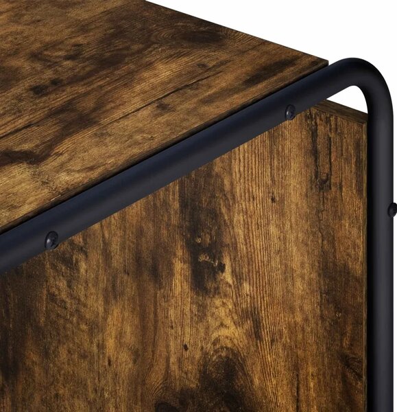 Komoda Dimljeni hrast 80 x 37 5 x 64 5 cm Konstruirano drvo - Dimljeni hrast 80 x 37 5 x 64 5 cm