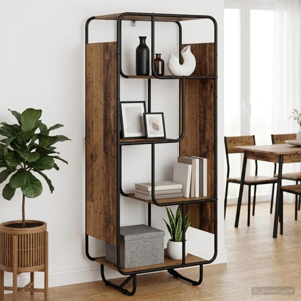 Visoka komoda Staro drvo 60 x 37.5 x 144 cm Prerađeno drvo - Staro drvo 60 x 37.5 x 144 cm