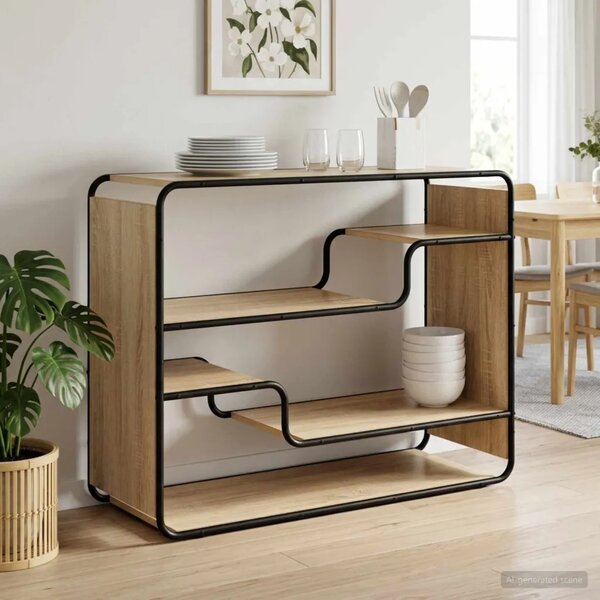 Komoda Hrast sonoma 98 x 37 5 x 75 5 cm Konstruirano drvo - Hrast sonoma 98 x 37 5 x 75 5 cm