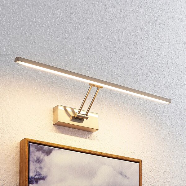 Lucande Thibaud LED svjetlo za slike, nikal, 51,4 cm, Sivo, Dnevni boravak/blagovaonica, Metal