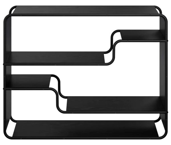 Komoda Crni hrast 98 x 37 5 x 75 5 cm Konstruirano drvo - Crni hrast 98 x 37 5 x 75 5 cm