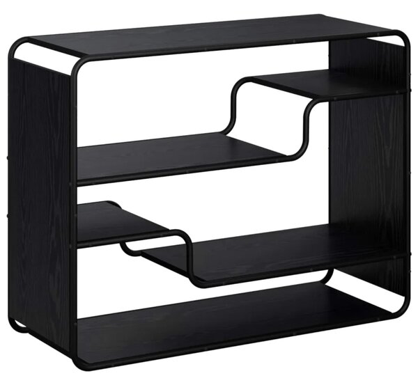 Komoda Crni hrast 98 x 37 5 x 75 5 cm Konstruirano drvo - Crni hrast 98 x 37 5 x 75 5 cm