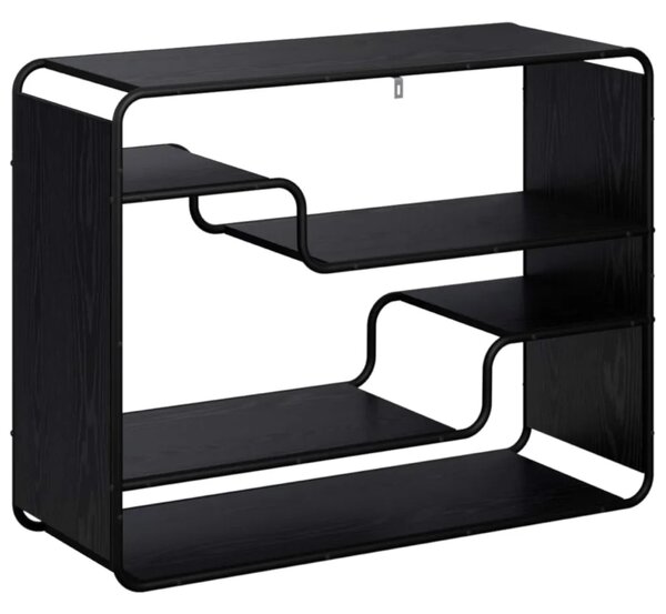 Komoda Crni hrast 98 x 37 5 x 75 5 cm Konstruirano drvo - Crni hrast 98 x 37 5 x 75 5 cm