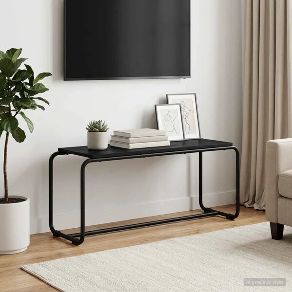 TV stalak 98 x 35.5 x 42 cm Crni hrast Konstruirano drvo - Crni hrast 98 x 35.5 x 42 cm