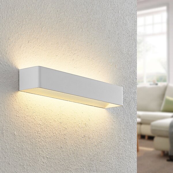 Arcchio LED zidna svjetiljka Karam, 53 cm, bijela, metalna, gore/dolje, prigušiva, Bijela, Dnevni boravak/blagovaonica, Metal