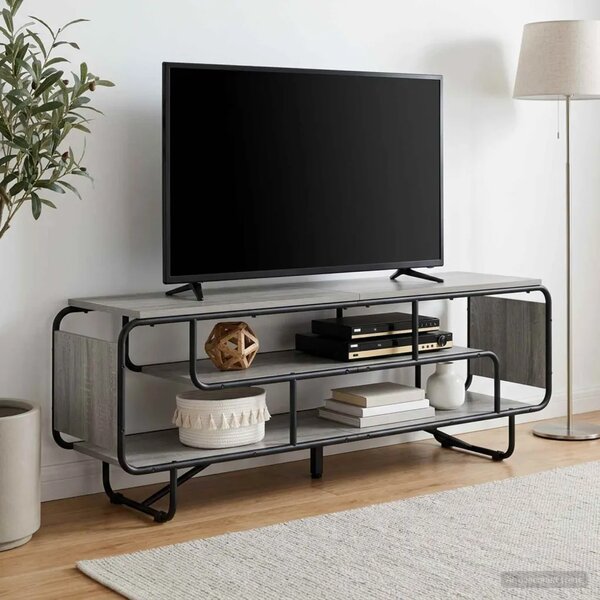 TV stalak 140 x 36 x 45 cm Siva Sonoma Konstruirano drvo - Siva Sonoma 140 x 36 x 45 cm