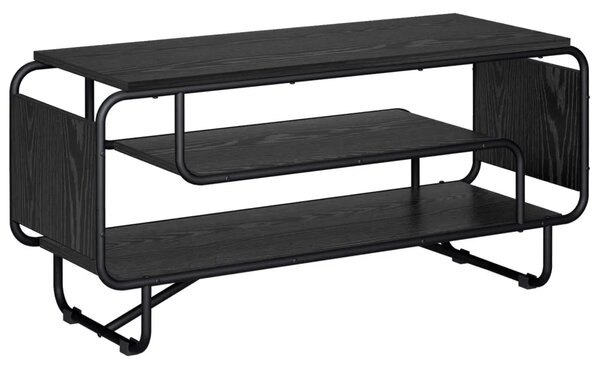 TV stalak 98 x 36 x 45 cm Crni hrast Konstruirano drvo - Crni hrast 98 x 36 x 45 cm