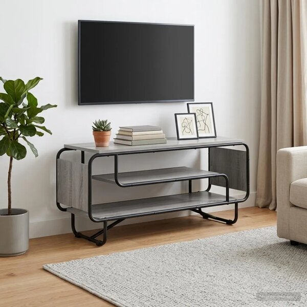 TV stalak 98 x 36 x 45 cm Siva Sonoma Konstruirano drvo - Siva Sonoma 98 x 36 x 45 cm