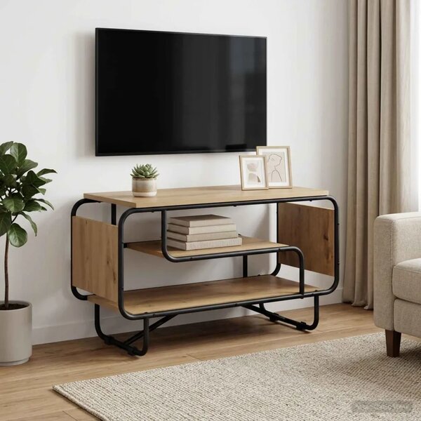 TV stalak 80 x 36 x 45 cm Hrast artisan Konstruirano drvo - Hrast artisan 80 x 36 x 45 cm