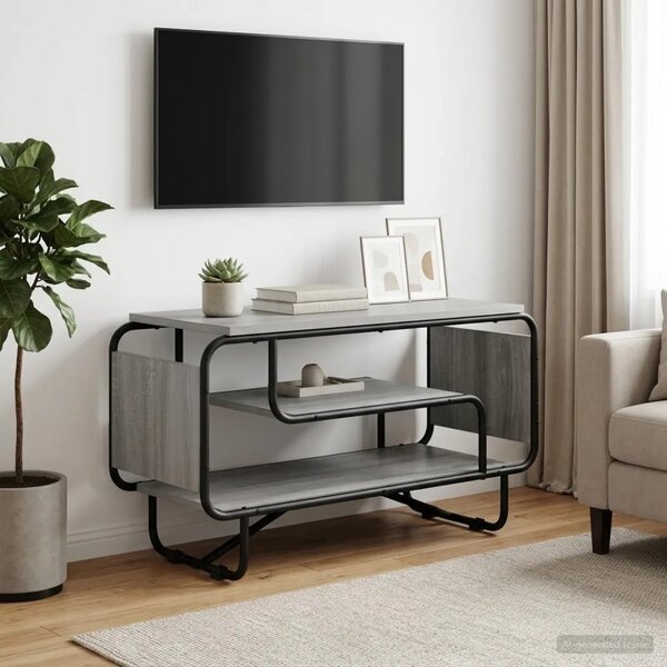 TV stalak 80 x 36 x 45 cm Siva Sonoma Konstruirano drvo - Siva Sonoma 80 x 36 x 45 cm