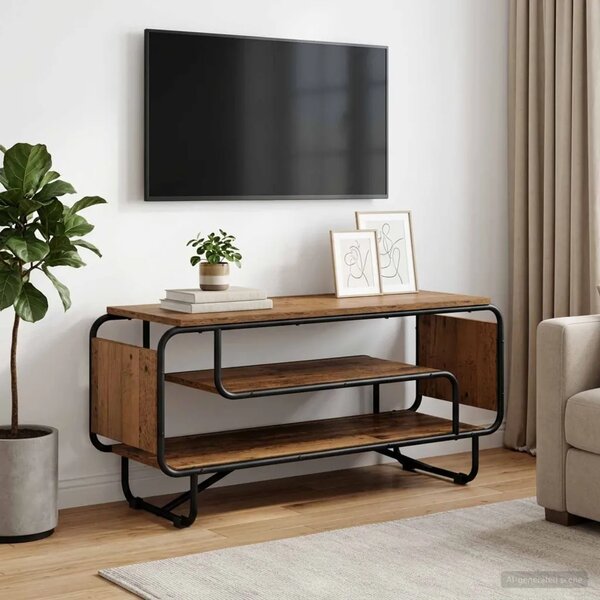 TV stalak 98 x 36 x 45 cm Staro drvo Konstruirano drvo - Staro drvo 98 x 36 x 45 cm