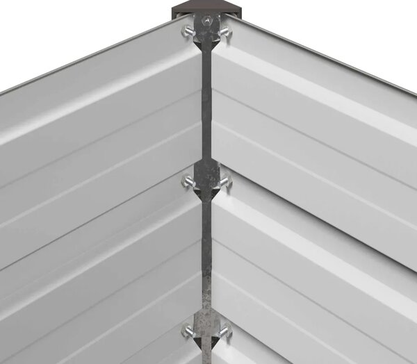 Povišeni vrtni krevet Siva 480 x 80 x 24 cm - 480 x 80 x 24 cm Siva