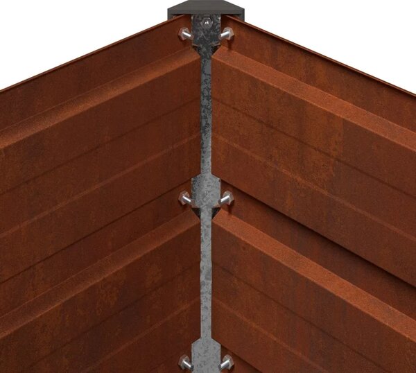 Povišeni vrtni krevet Rđa 240 x 80 x 24 cm corton - 240 x 80 x 24 cm Otporni čelik
