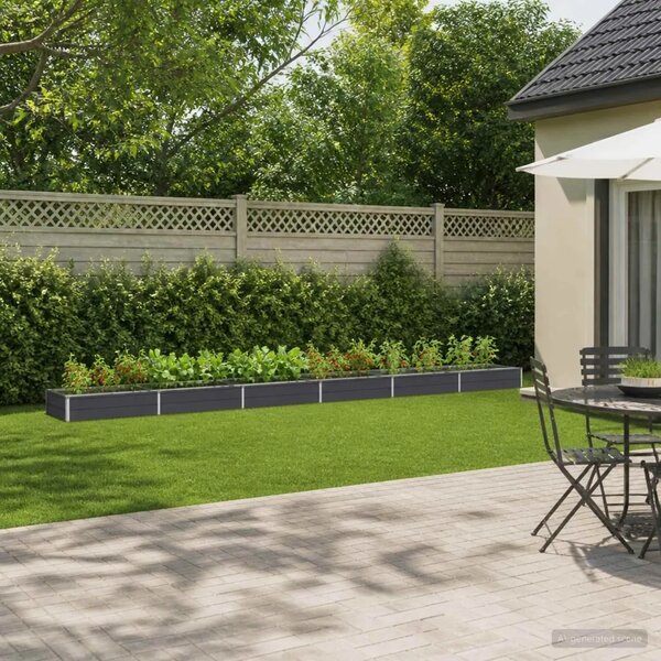 Povišeni vrtni krevet Antracit 600 x 80 x 24 cm - 600 x 80 x 24 cm Antracit
