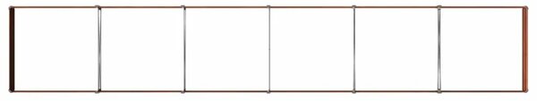 Povišeni vrtni krevet Rđa 480 x 80 x 24 cm corton - 480 x 80 x 24 cm Otporni čelik